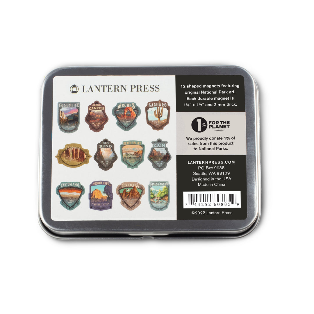 Lantern Press Protect Our National Parks Magnets Set of 12, Series 2 - Southwest