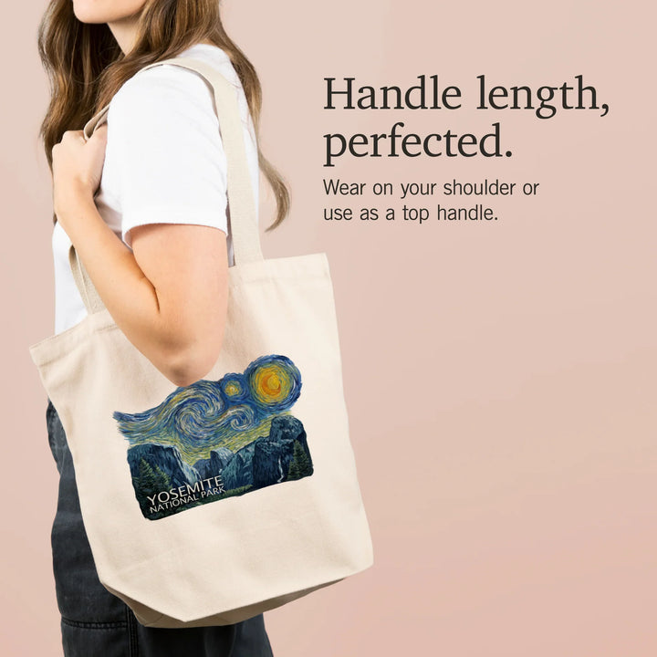Yosemite National Park, California, Starry Night National Park Series,, Tote Bag
