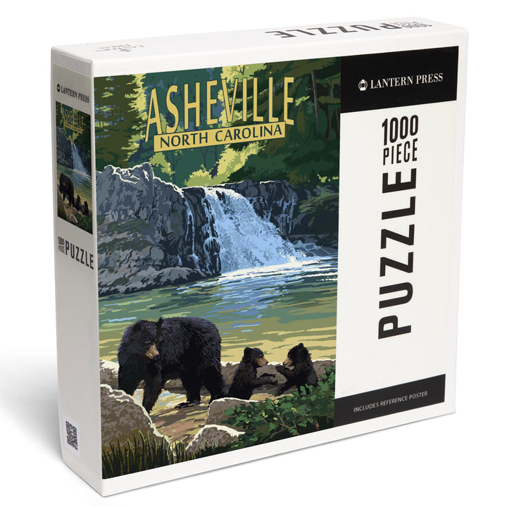 Asheville, North Carolina, Painterly, Falls, Jigsaw Puzzle
