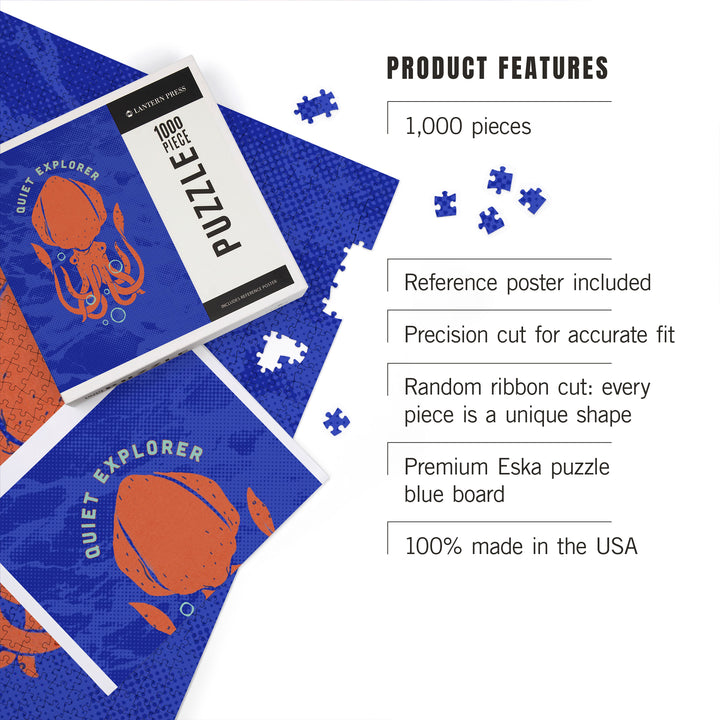 Dockside Collection, Quiet Explorer, Squid, 1000 Piece Jigsaw Puzzle