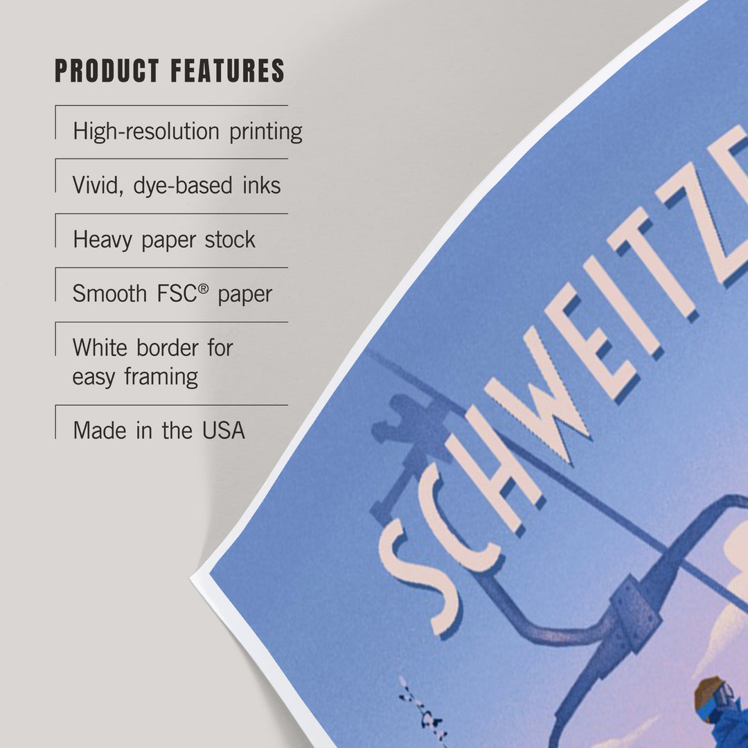 Schweitzer, Sandpoint, Idaho, Chill on the Uphill, Ski Lift, Art & Giclee Prints