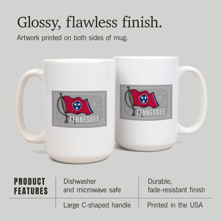 Tennessee, Waving State Flag, State Series, Ceramic Mug