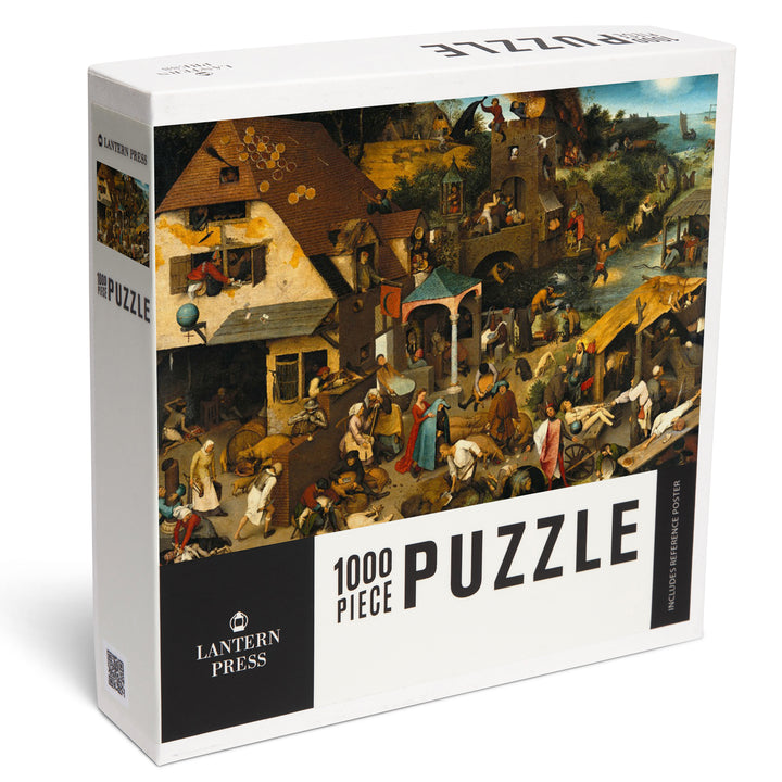 Netherlandish Proverbs (Artist: Pieter Bruegel the Elder) c. 1559, Masterpiece Classic, 1000 Piece Jigsaw Puzzle