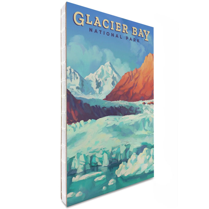 Lined 6x9 Journal, Glacier Bay National Park, Alaska, Oil Painting, Lay Flat, 193 Pages, FSC paper