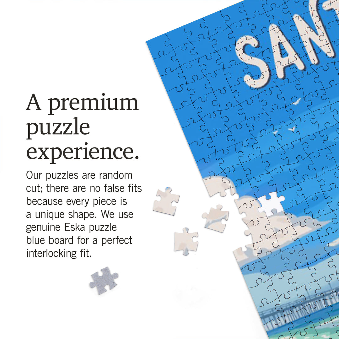 Santa Cruz, California, Painterly, Soak Up Summer, Sand Castle, Jigsaw Puzzle
