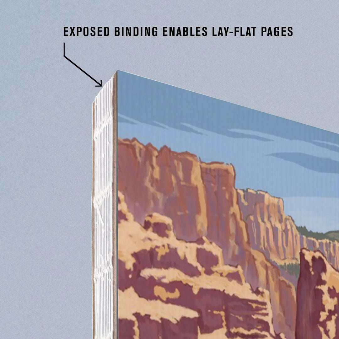 Lined 6x9 Journal, Bryce Canyon National Park, Utah, Painterly National Park Series, Lay Flat, 193 Pages, FSC paper