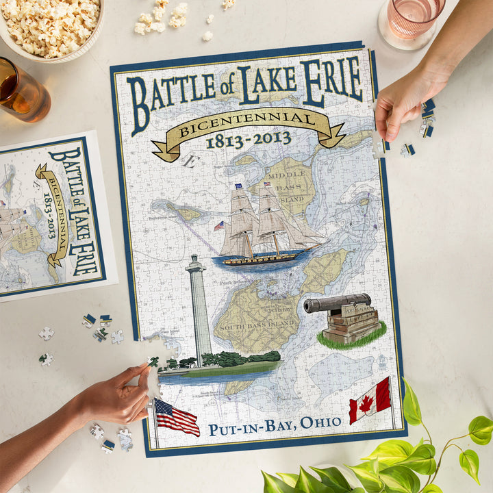 Put-In-Bay, Ohio, Battle of Lake Erie Nautical Chart, 1000 Piece Jigsaw Puzzle
