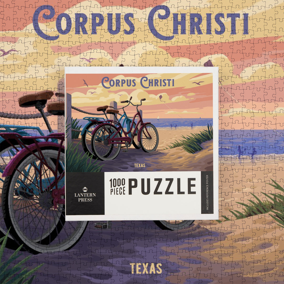 Corpus Christi, Texas, The Beach Is Calling, Beach Bikes, Point Lookout, Jigsaw Puzzle