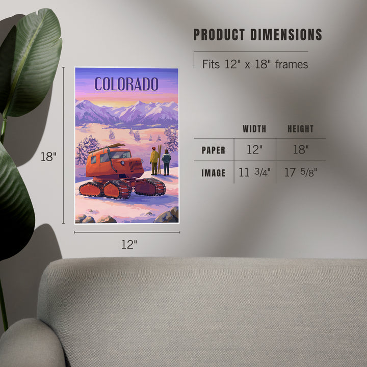 Colorado, Painterly, Snowcat, Art & Giclee Prints