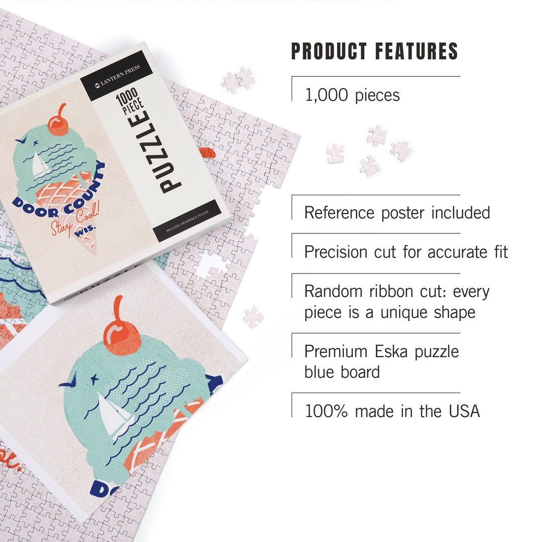 Door County, Wisconsin, Dockside Series, Stay Cool, 1000 Piece Jigsaw Puzzle