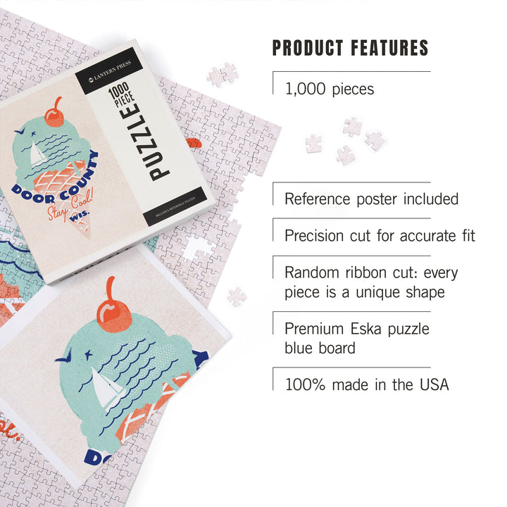 Door County, Wisconsin, Dockside Series, Stay Cool, 1000 Piece Jigsaw Puzzle