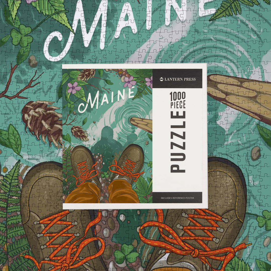 Maine, Embrace the Elements Hiking, Jigsaw Puzzle