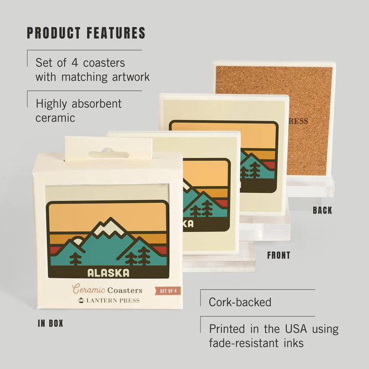 Alaska, Simple, Mountain Range, Coasters