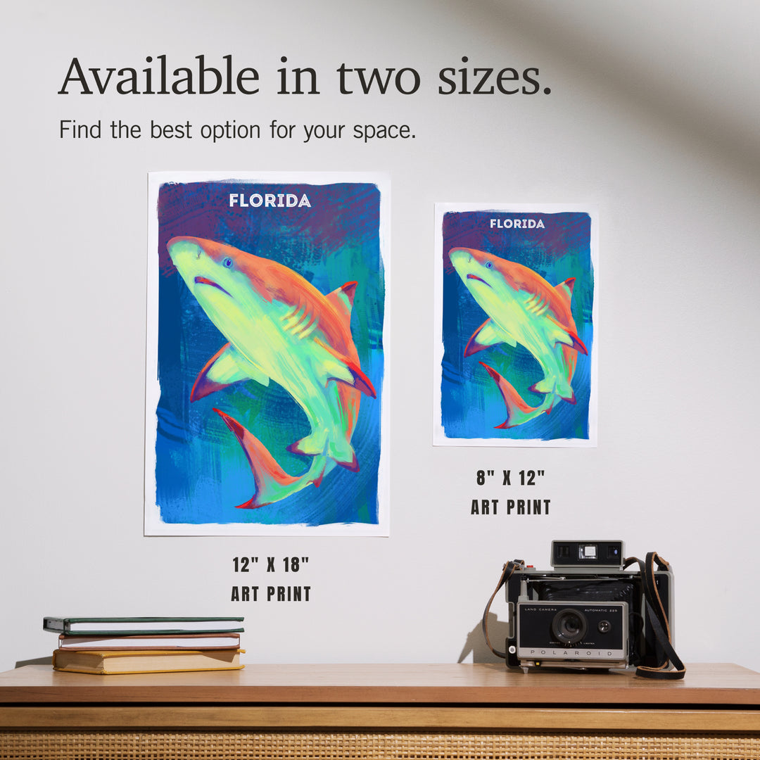 Florida, Vivid, Blacktip Shark, Art & Giclee Prints