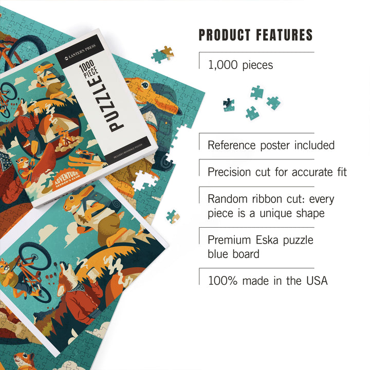 Animal Activities, Collage, Adventure Seekers Club, 1000 Piece Jigsaw Puzzle