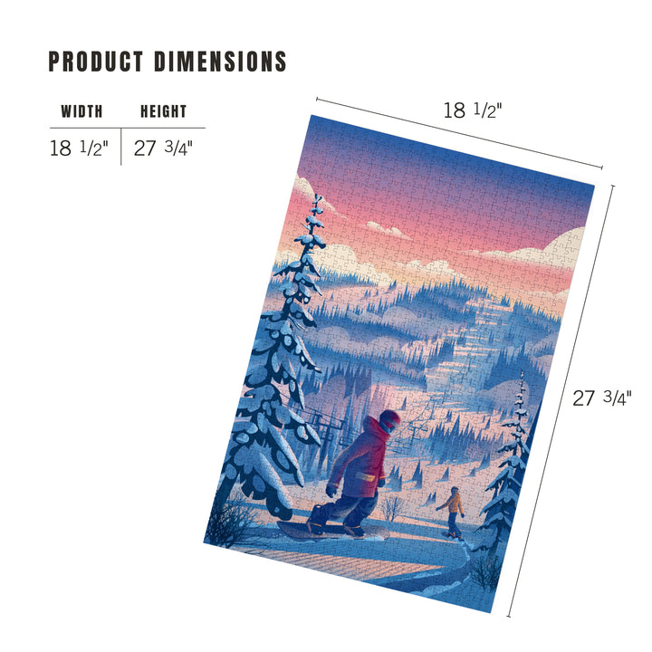 Shred the Gnar, Snowboarding, Jigsaw Puzzle