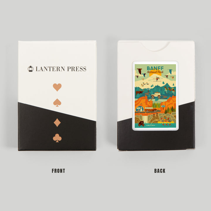 Playing Cards, Banff National Park, Geometric, 52 Card Deck with Jokers in Box, Unique Art