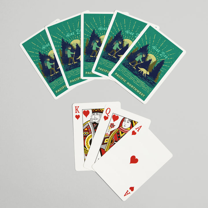 Playing Cards, Pacific Northwest, Lake Life Series, Hike Life, 52 Card Deck with Jokers in Box, Unique Art