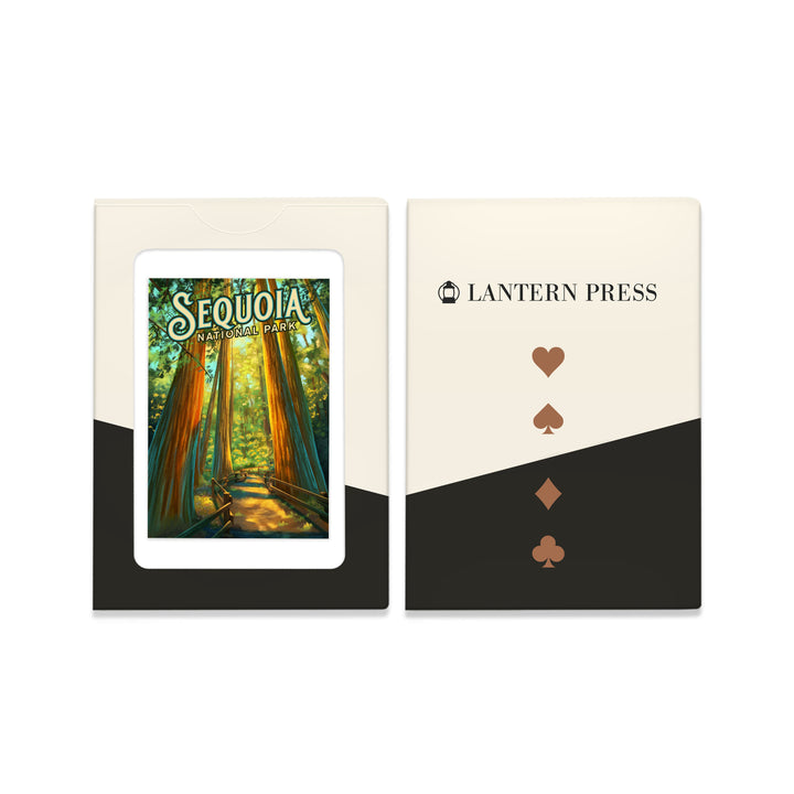 Playing Cards, Sequoia National Park, California, Oil Painting, 52 Card Deck with Jokers in Box, Unique Art