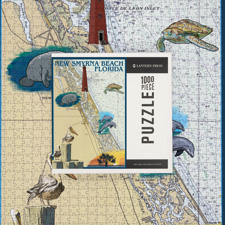 New Smyrna Beach, Florida, Nautical Chart, 1000 Piece Jigsaw Puzzle