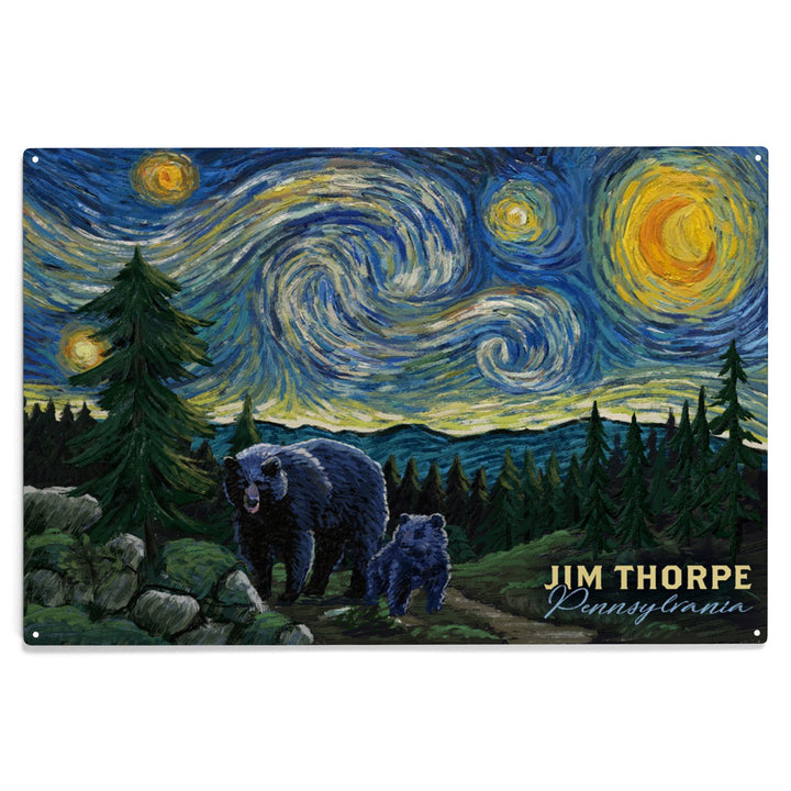 Jim Thorpe, Pennsylvania, Starry Night, Bear and, Wood Sign and Postcards