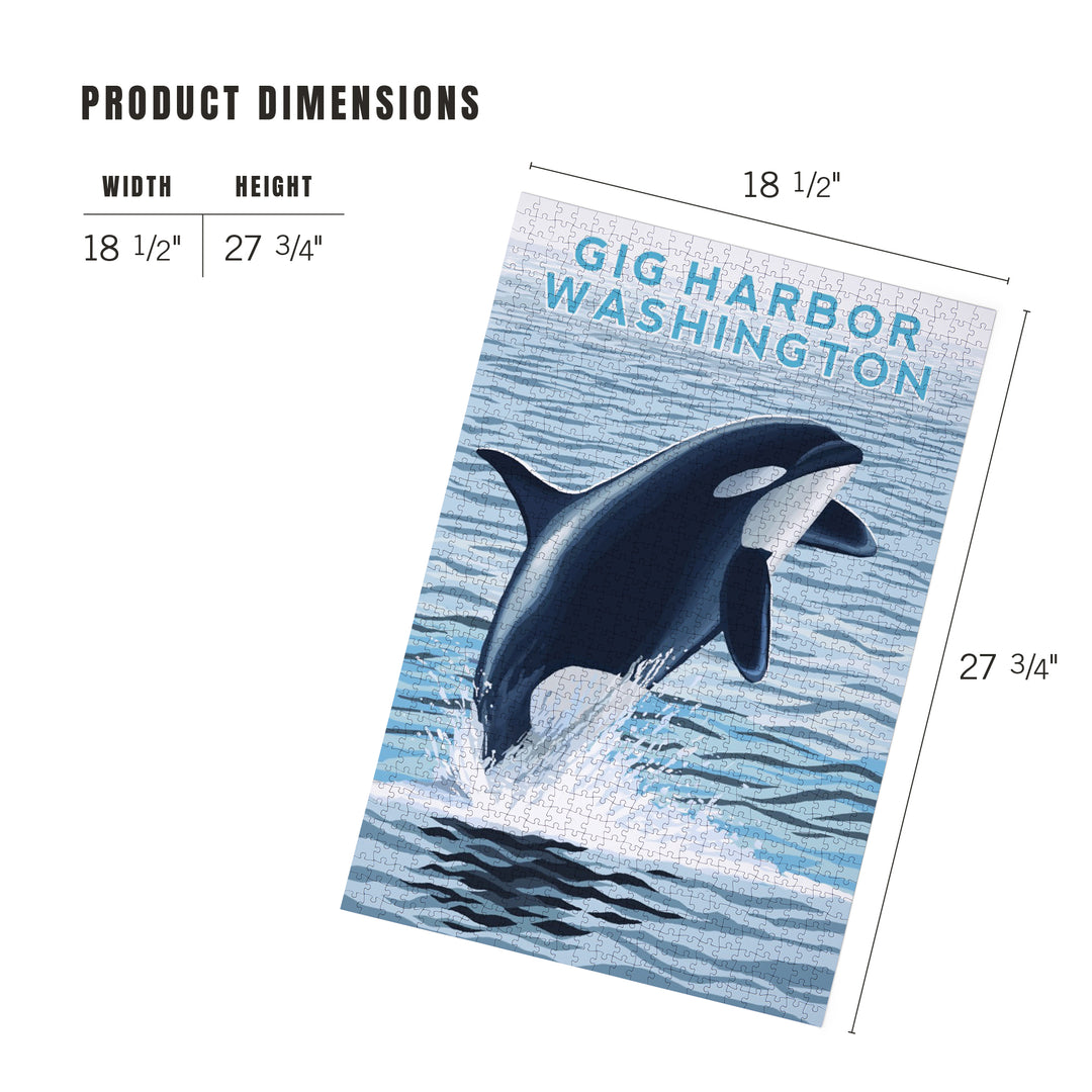 Gig Harbor, Washington, Orca Whale Jumping, Jigsaw Puzzle