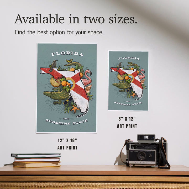 Florida, State Treasure Trove, State Series, Art & Giclee Prints
