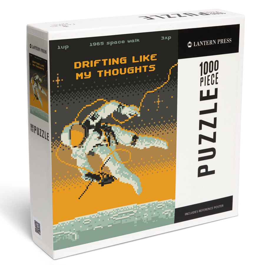 8-Bit Space Collection, Astronaut, Drifting Like My Thoughts, Jigsaw Puzzle Puzzle Lantern Press 
