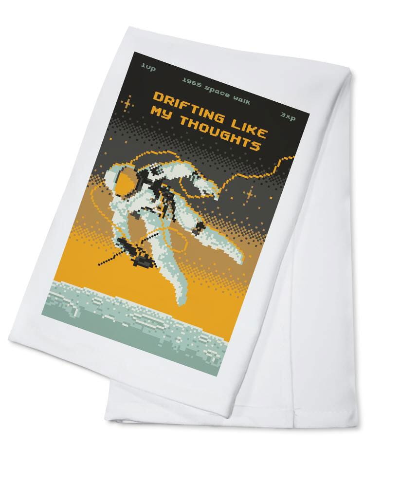 8-Bit Space Collection, Astronaut, Drifting Like My Thoughts, Towels and Aprons Kitchen Lantern Press 