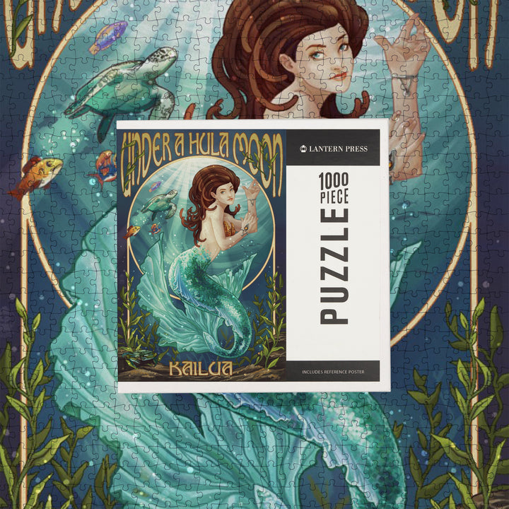 Kailua, Hawaii, Under a Hula Moon, Mermaid, Jigsaw Puzzle