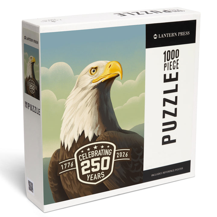 USA 250th Anniversary, Lithograph Wildlife Series, Bald Eagle, 1000 Piece Jigsaw Puzzle
