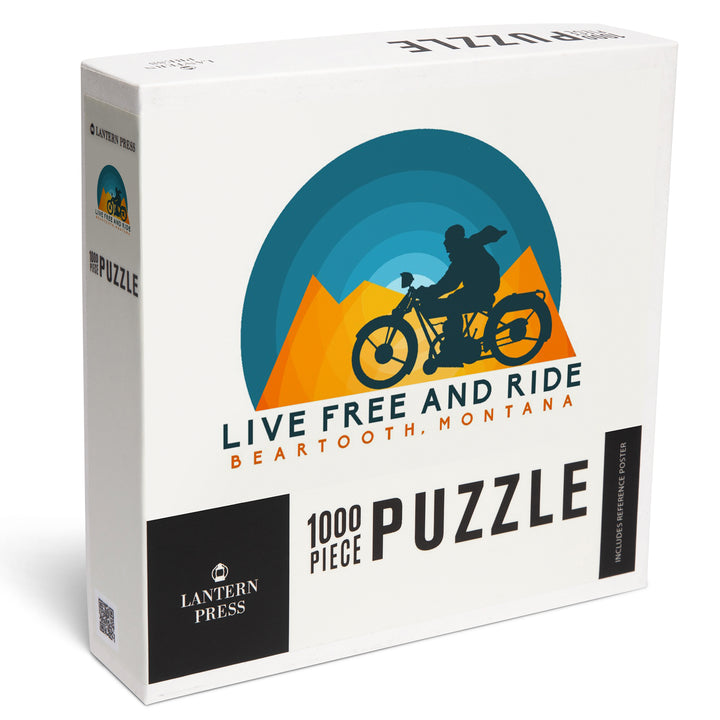 Beartooth, Montana, Live Free and Ride, Motorcycle, 1000 Piece Jigsaw Puzzle