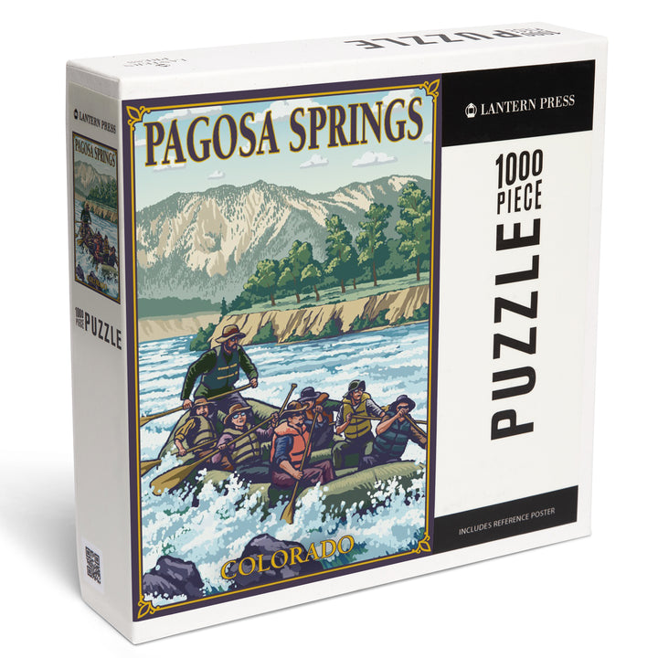 Pagosa Springs, Colorado, Painterly, River Rafting, 1000 Piece Jigsaw Puzzle