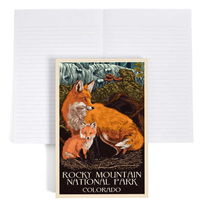 Lined 6x9 Journal, Rocky Mountain National Park, Colorado, Fox and Kit, Letterpress, Lay Flat, 193 Pages, FSC paper