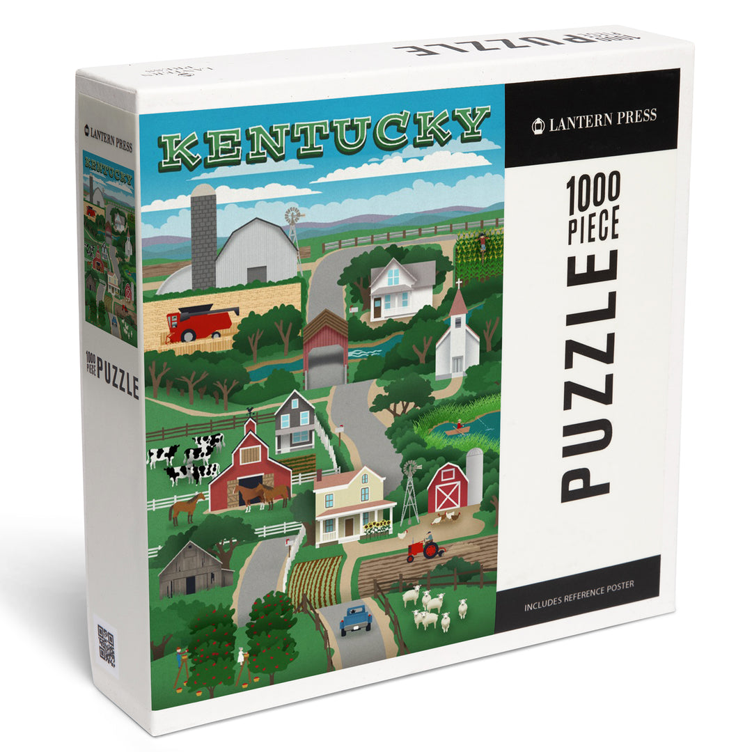 Kentucky, Retro Countryside, Jigsaw Puzzle