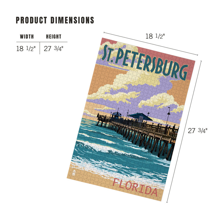 St Petersburg, Florida, Pier and Sunset, Jigsaw Puzzle
