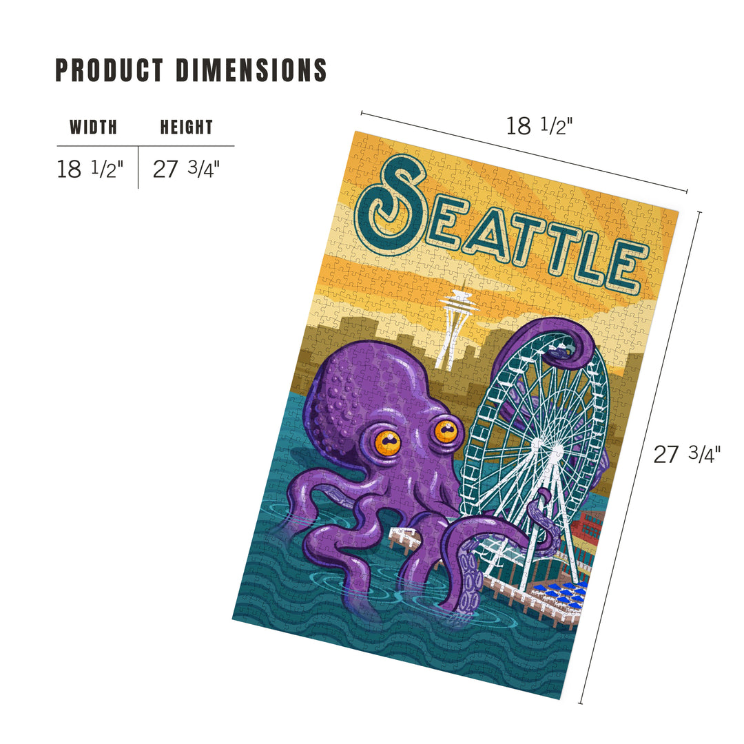 Seattle, Washington, Giant Octopus, 1000 Piece Jigsaw Puzzle