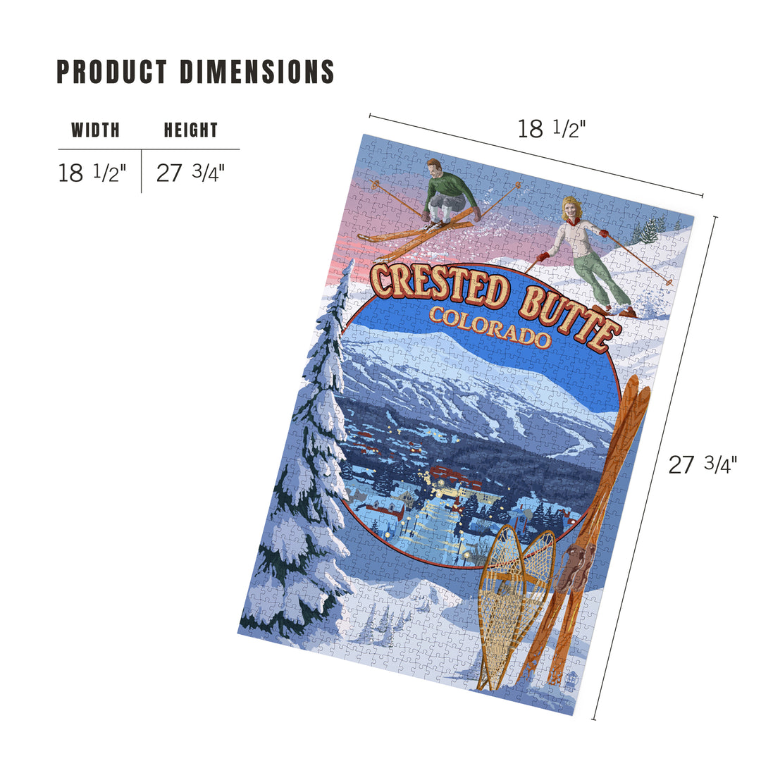 Crested Butte, Colorado, Ski Montage, Jigsaw Puzzle