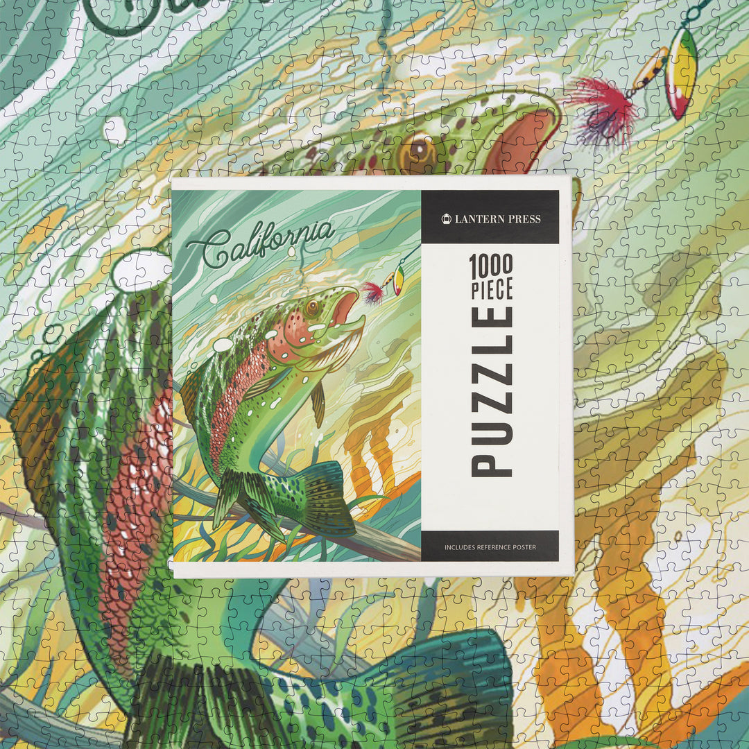 California, Fishing, Underwater Trout, 1000 Piece Jigsaw Puzzle