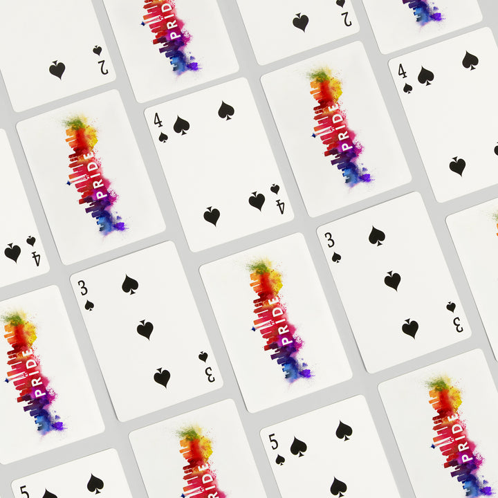 Playing Cards, Seattle, Washington, Gay Pride, Skyline Abstract, 52 Card Deck with Jokers in Box, Unique Art