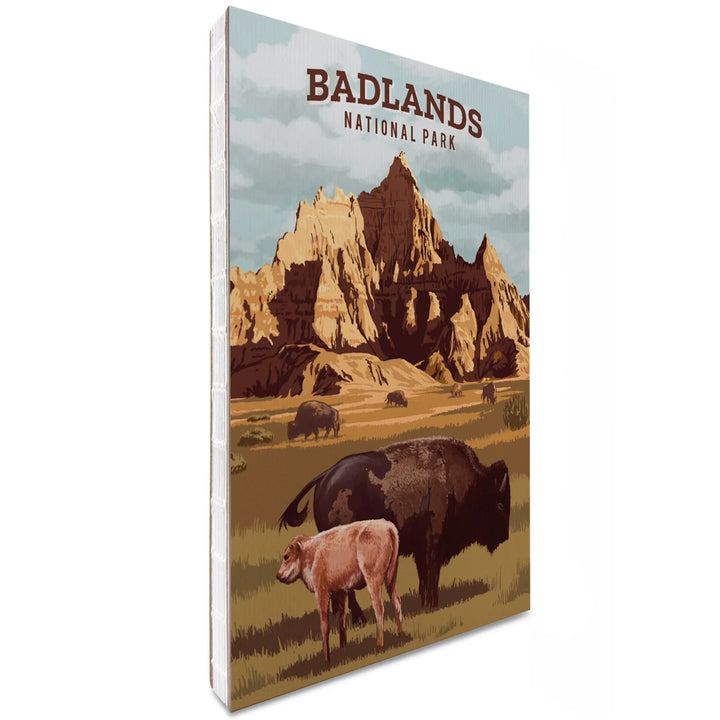 Lined 6x9 Journal, Badlands National Park, South Dakota, Painterly National Park Series, Lay Flat, 193 Pages, FSC paper
