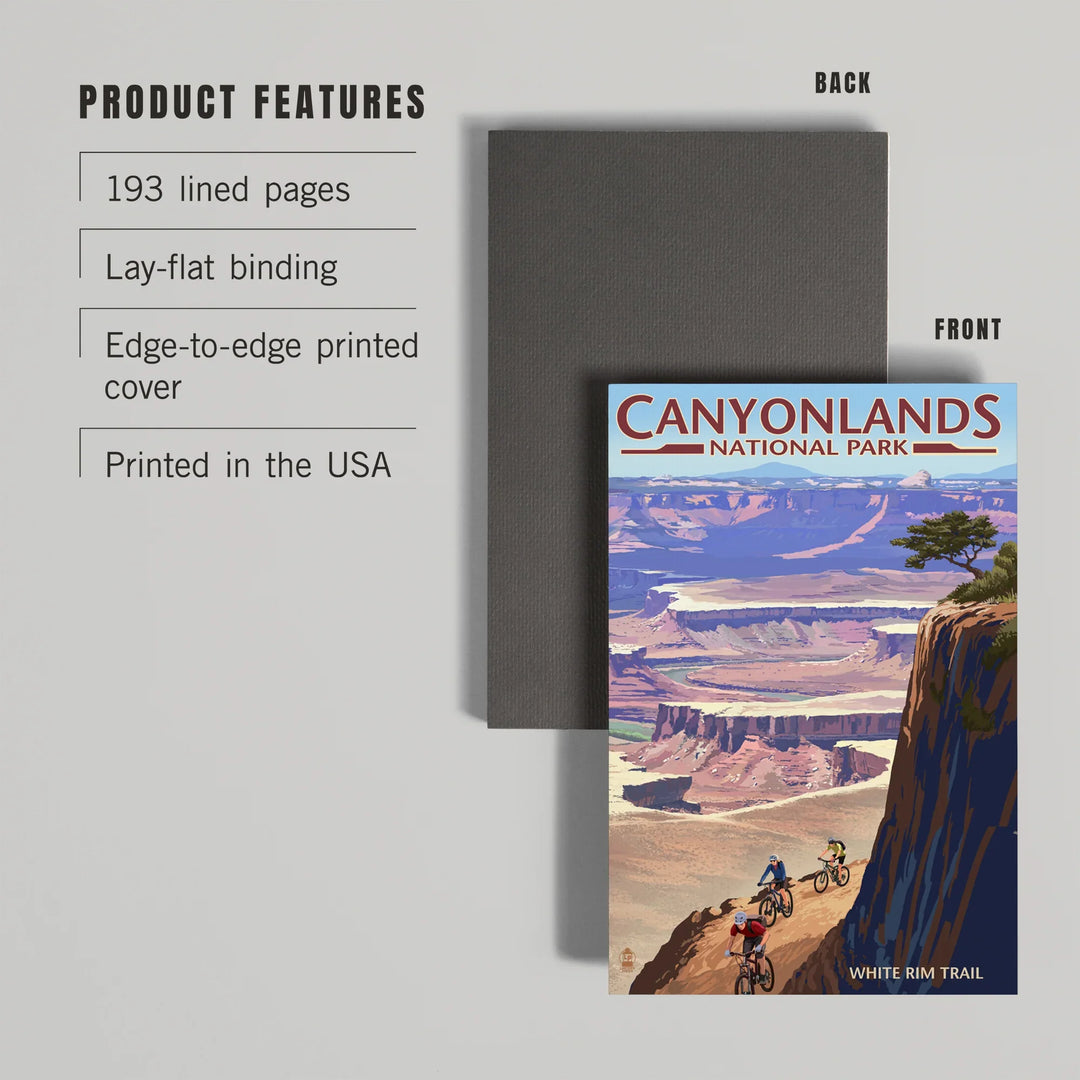 Lined 6x9 Journal, Canyonlands National Park, Utah, Conflunce and Bikers, Lay Flat, 193 Pages, FSC paper