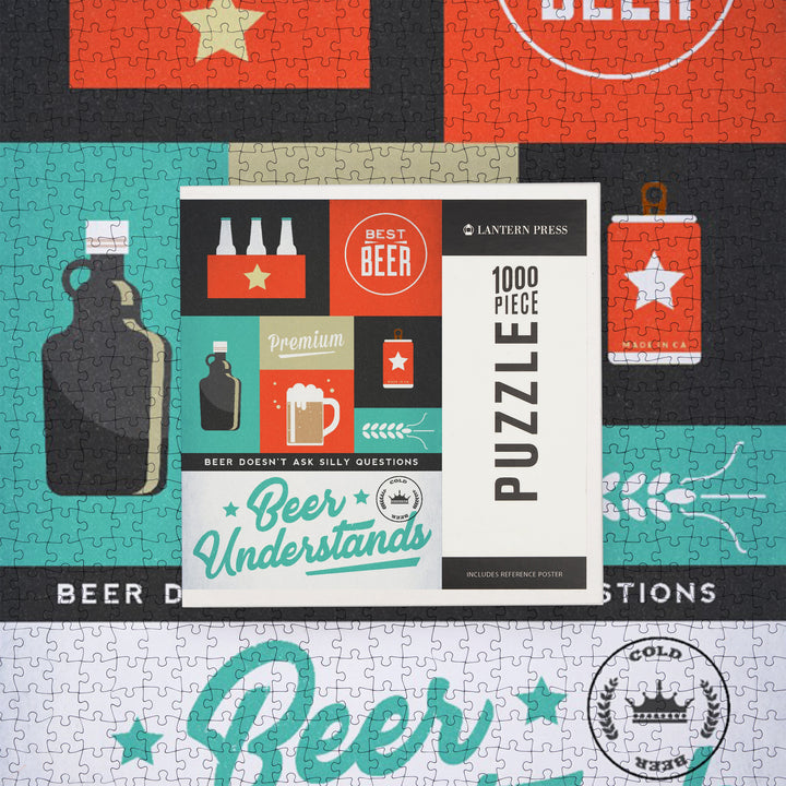Beer Understands, Collage, Beer Sentiment, Jigsaw Puzzle