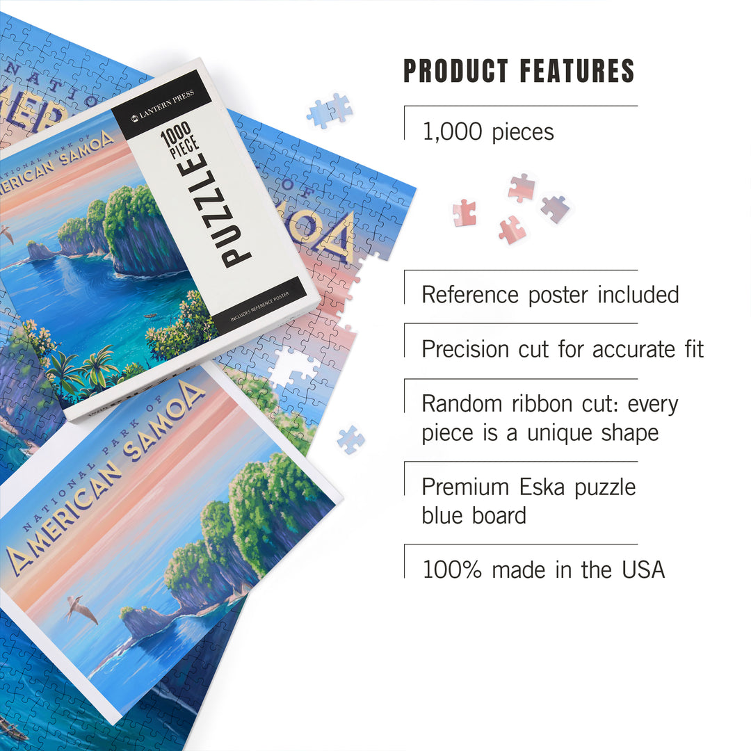 National Park of American Samoa, Oil Painting, 1000 Piece Jigsaw Puzzle