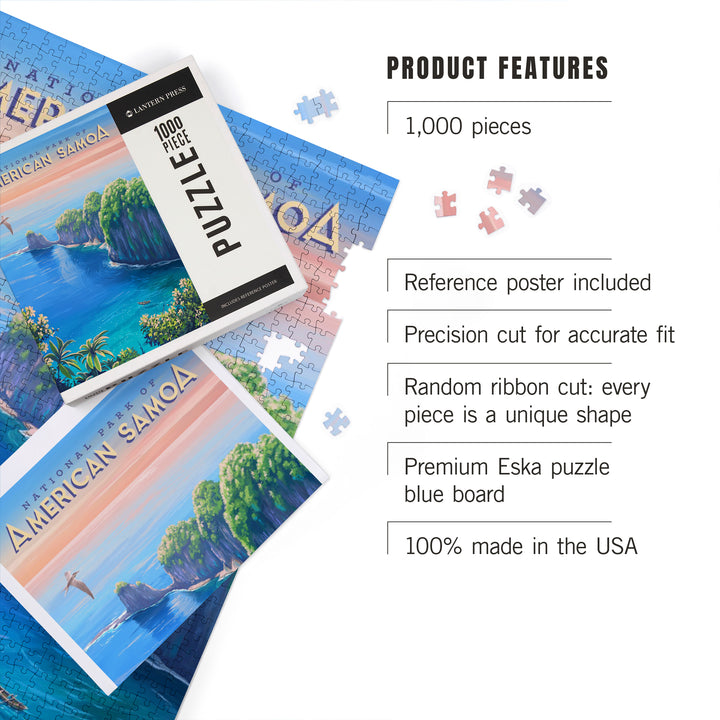 National Park of American Samoa, Oil Painting, 1000 Piece Jigsaw Puzzle