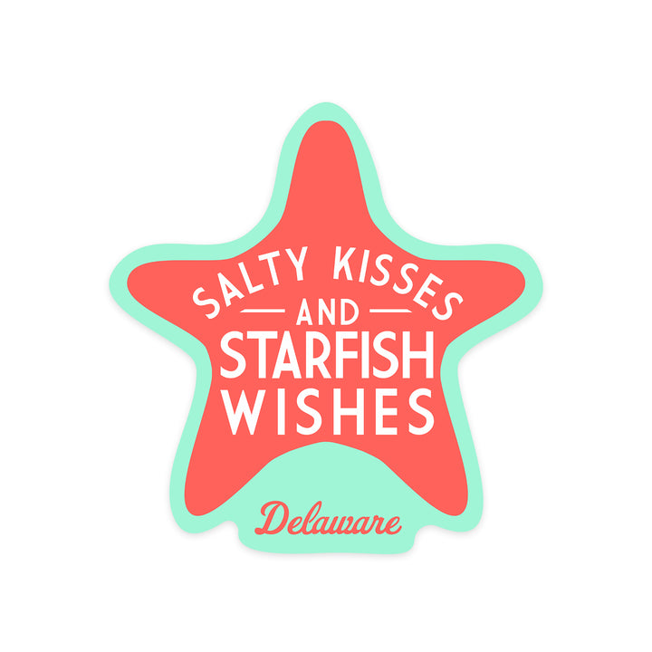 Delaware, Salty Kisses and Starfish Wishes, Simply Said, Contour, Vinyl Sticker