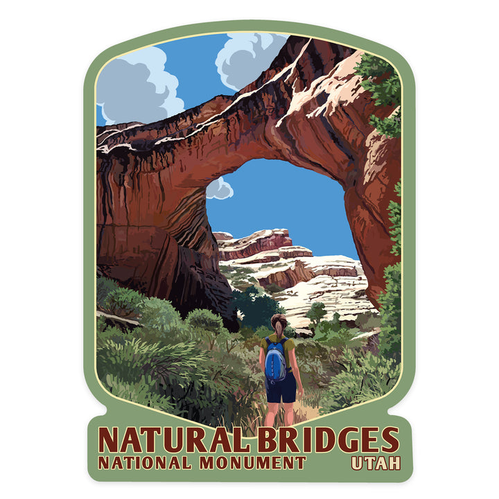 Natural Bridges National Monument, Utah, Sipapu Bridge, Contour, Vinyl Sticker