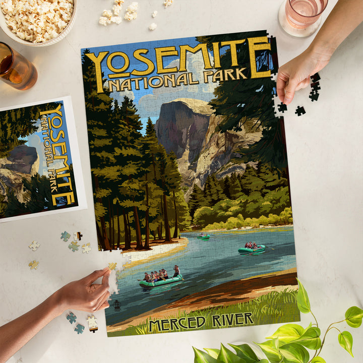Yosemite National Park, California, Merced River Rafting, Jigsaw Puzzle