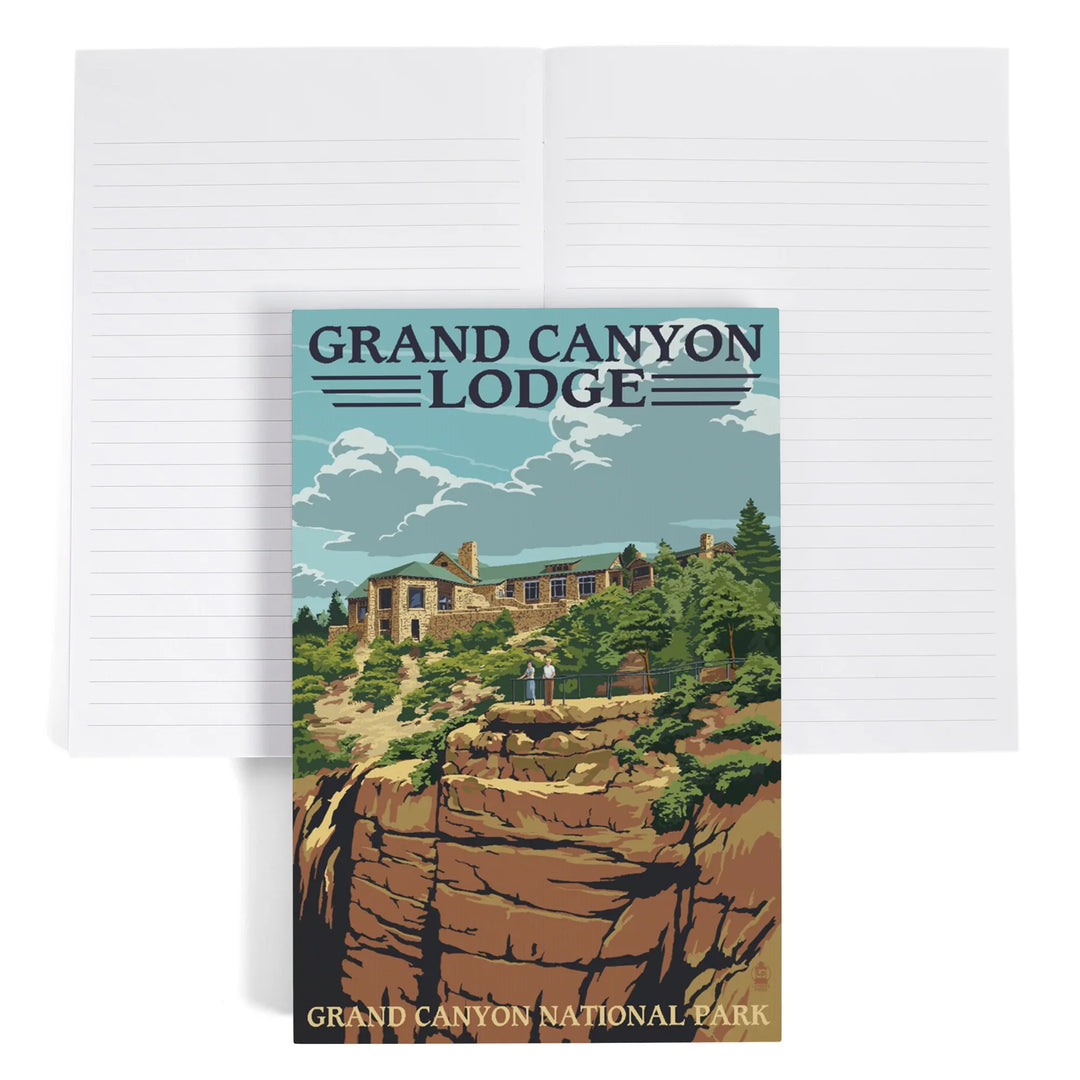 Lined 6x9 Journal, Grand Canyon National Park, Lodge View, Lay Flat, 193 Pages, FSC paper