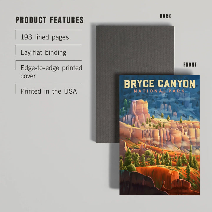 Lined 6x9 Journal, Bryce Canyon National Park, Utah, Oil Painting, Lay Flat, 193 Pages, FSC paper